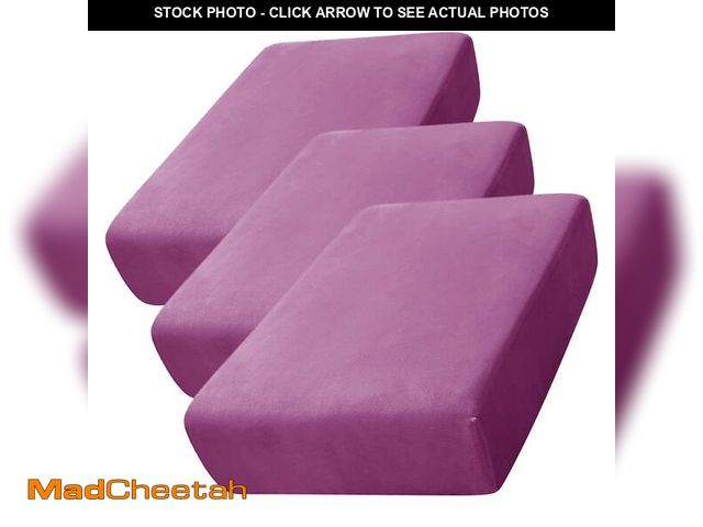 Lot 74-13520583 - CONRUSER Stretch Cushion Cover Soft Velvet Plush Cushion Slipcover Seat Sofa Covers Furniture Protec...