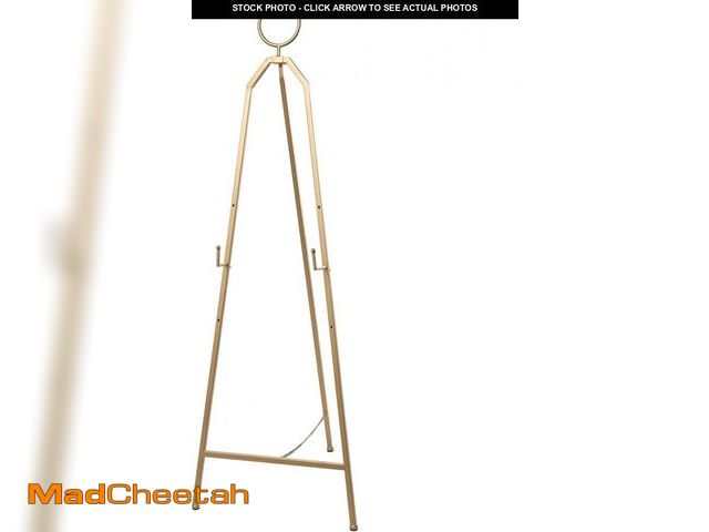 Lot 74-12398936 - Deco 79 Metal Display Easel Tall Adjustable 3 Tier Floor Standing Easel with Circular Ring Top, Disp...