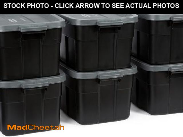 Lot 74-12510459 - Rubbermaid 3-Pack Garage Storage Bins 18x12 Inch Heavy Duty Storage Bins, Large Capacity - USA Made ...