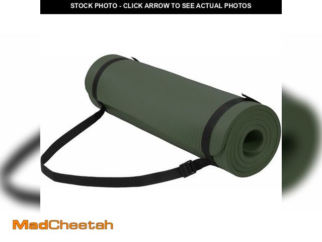 Lot 74-12760122 - Fitvids Yoga Mat, 1/2-Inch Extra Thick High Density Exercise Mat, Anti-Tear Exercise Yoga Mat with C...