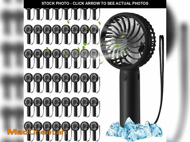 Lot 74-14303222 - Tujoe 48 Pcs Mini Powerful Handheld Fan 3 Speed Personal Small Portable Rechargeable Fan with Base U...