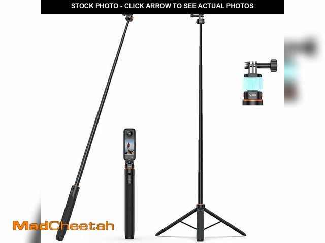 Lot 74-12707196 - VRIG 63" Magnetic Selfie Stick Tripod for Go Pro, Quick Release Extendable Tripod Stand for for DJI ...