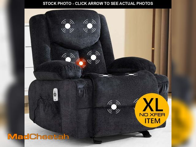 Lot 74-14070202 - JONPONY Manual Recliner Chair with Heat Therapy and Massage Function, Heavy Duty Reclining Mechanism...