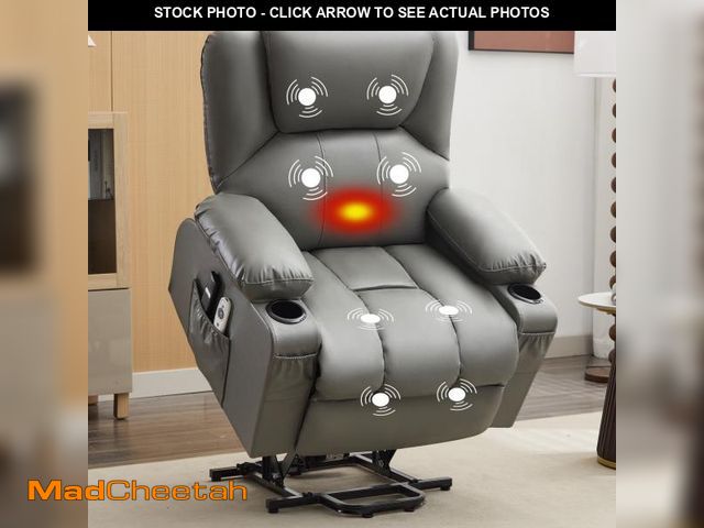 Lot 74-12482065 - (MISSING POWER CORD) JONPONY Power Lift Recliner Chair Recliners for Elderly with Heat and Massage R...