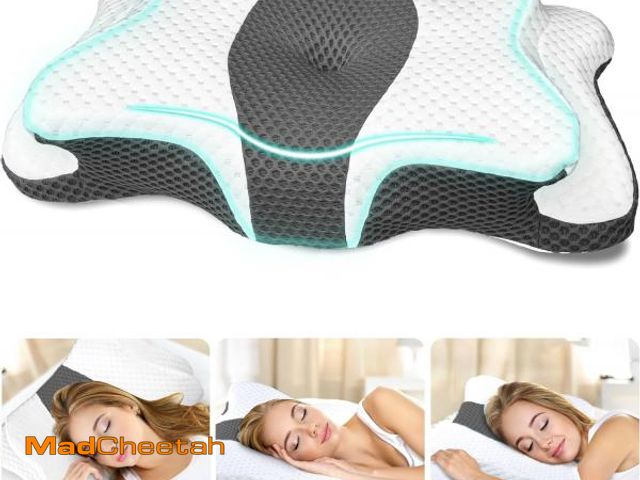 Lot 74-12324881 - CHxxy Memory Foam Pillows, Cervical Pillow for Neck and Shoulder Pain Relief, Ergonomic Contour Bed ...