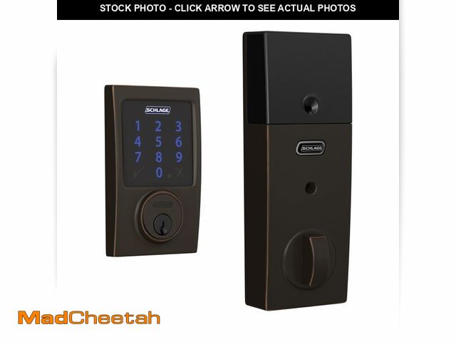 Lot 74-14318371 - Schlage Connect Smart Deadbolt Lock with Century Trim, Aged Bronze - UNUSED