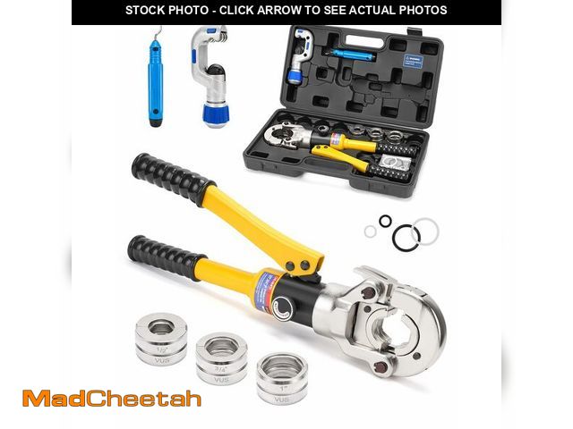 Lot 74-13959007 - CHANHYD Hydraulic Copper Tube Fittings 1/2, 3/4, 1" Press Crimping Tool Kit Pex Pipe Crimper Pressin...