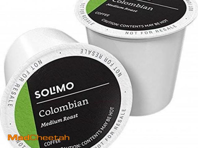 Lot 74-12404942 - Brand - Solimo Medium Roast Coffee Pods, Colombian, Compatible with Keurig 2.0 K-Cup Brewers, 100 Co...