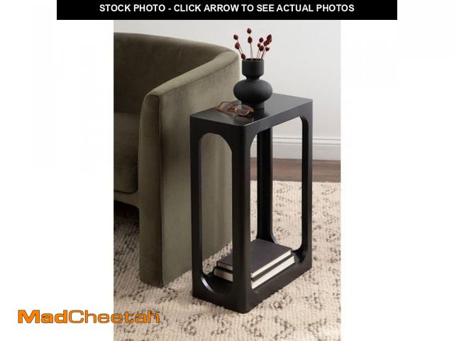 Lot 74-12376913 - Kate and Laurel Dahl 16 in. Black Rectangle Solid Wood End Table - UNUSED
