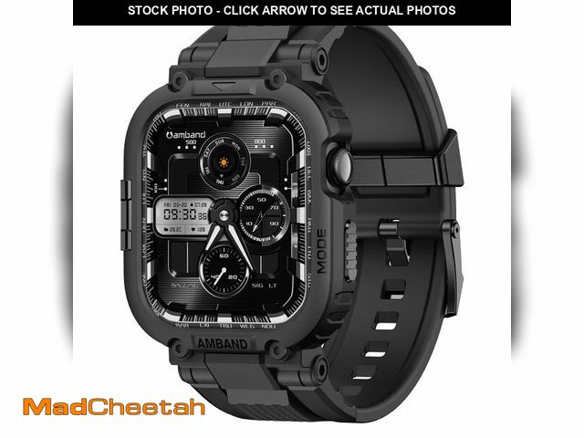 Lot 74-14330960 - amBand Bands Case Compatible with Apple Watch Series 11/10 46mm for Men, M1 Sport Rugged Heavy Duty ...