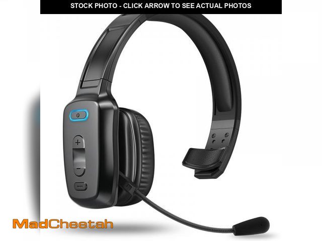 Lot 74-12180447 - LEAYU Bluetooth Headset, 60hrs Noise Canceling V5.2 Over Head Headphones, Single Ear Trucker Wireles...