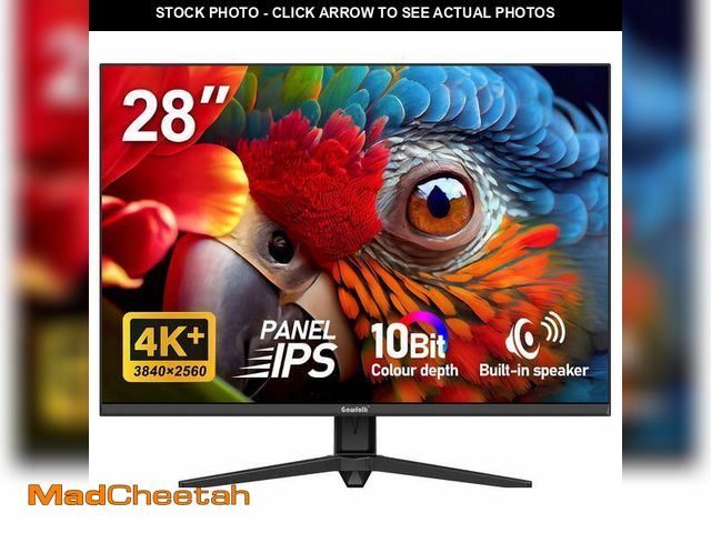 Lot 74-13742513 - Gawfolk 28 Inch 4K IPS Monitor, 60Hz UHD 3840x2160 Computer Display, HDMI/DP Port, Wall Mount Compat...