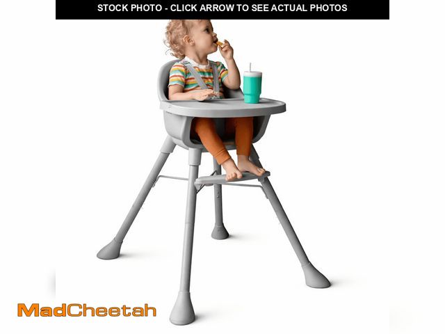 Lot 74-14288105 - HARPPA 3-in-1 Convertible Baby High Chair,Feeding Chair for Toddlers, Gray - USED