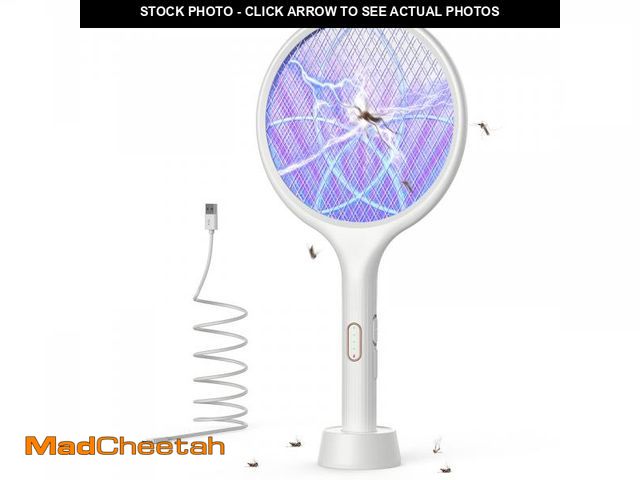 Lot 74-12128521 - YISSVIC Electric Fly Swatter 4000V Bug Zapper Racket Dual Modes Mosquito Killer with Purple Mosquito...