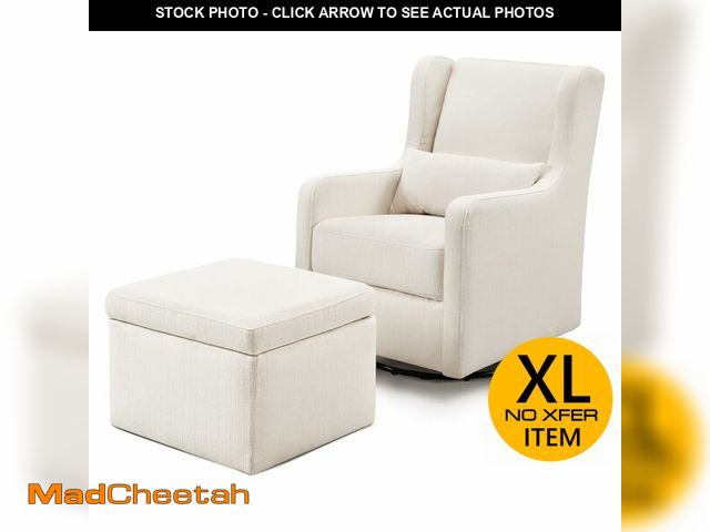 Lot 74-12630775 - Carter's by daVinci Adrian 360ÃÂ° Swivel Glider Chair w/ Storage Ottoman - Water &amp; Stain Resist...