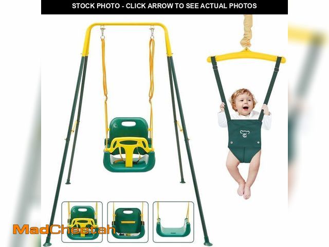 Lot 74-13764844 - G TALECO GEAR 2 in 1 Baby Jumper and Bouncer, Baby Swing Outdoor, Toddler Swing Sets for Kids Age 1-...