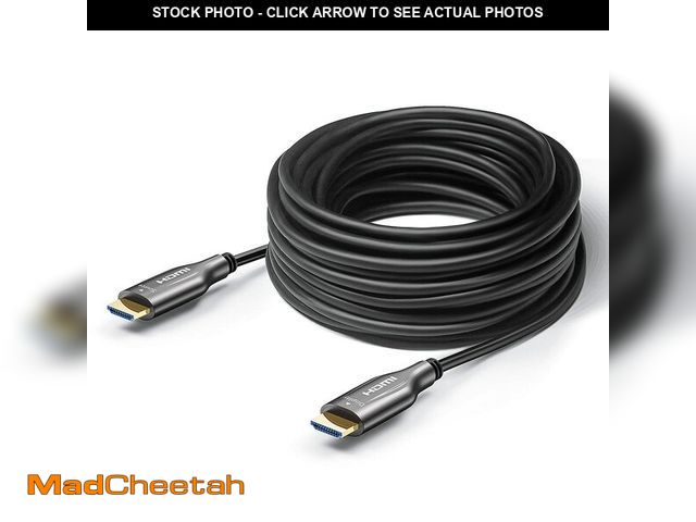 Lot 74-13949558 - EVAIO Fiber Optic HDMI Cable 100 Feet, HDMI 2.0, 18Gbps, Supports 4K@ 60Hz, 4:4:4/4:2:2/4:2:0, HDR10...