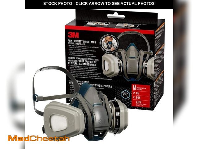 Lot 74-13691446 - 3M Paint Project Quick Latch Reusable Respirator 6502QL, OV/P95 - UNUSED