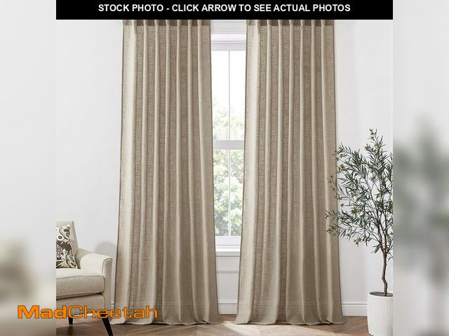 MadCheetah.com - Lot 74-13717491 - MIULEE Taupe Linen Curtains 108 Inch ...