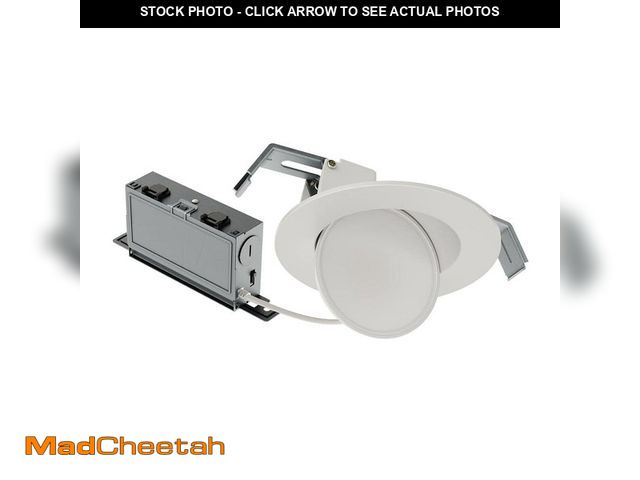 Lot 74-14073702 - HLA 4 in. Canless LED Recessed Lighting With Super Adjustable Gimbal, CCT Select, Dimming, 600 Lumen...