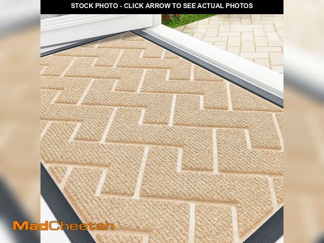 Lot 74-13040589 - OLANLY Front Door Mat Indoor Outdoor Entrance, Waterproof All-Season, All-Weather Doormat, Sturdy Na...