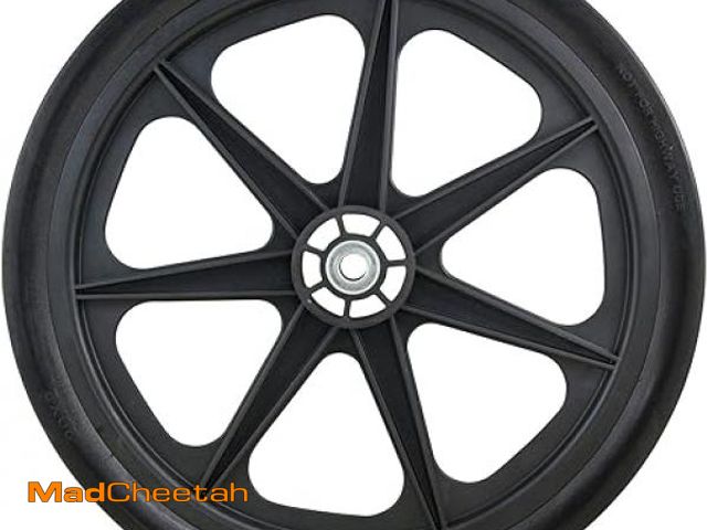 Lot 74-11517092 - Marathon 92001 Flat Free Ribbed Tread Cart Tire on Plastic Rim, 3/4" Bearing, Non-Marking, 250-Pound...