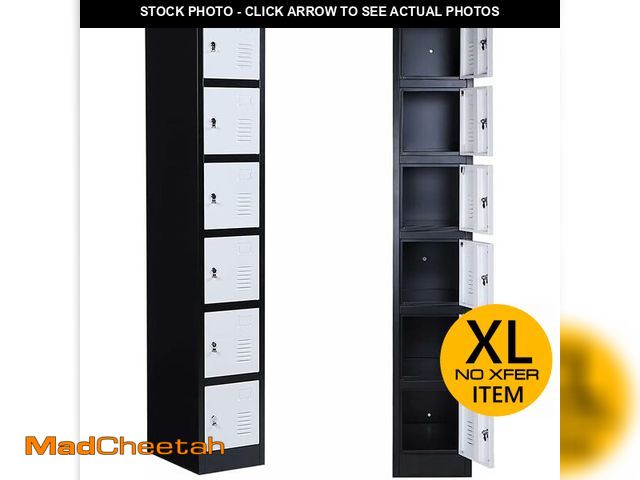 Lot 74-13071873 - iCHENGGD Metal 6 Door Tall Employee Storage Locker With Combination Lock - Office Storage Cabinet fo...