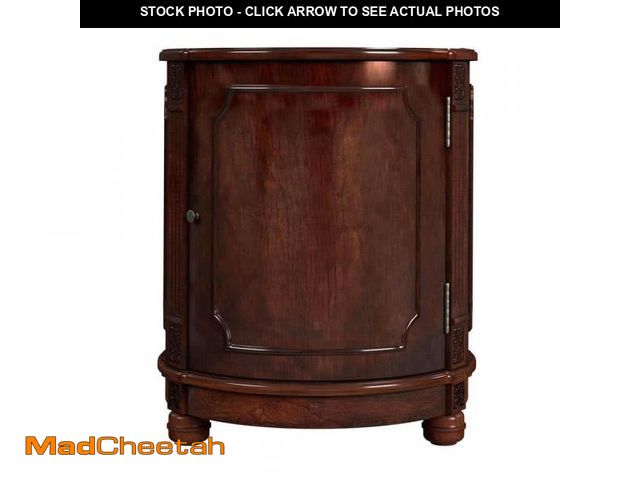 Lot 74-12172535 - Butler Specialty Company Thurmond 20 in. Dark Brown Round Wood Drum Side Table - UNUSED
