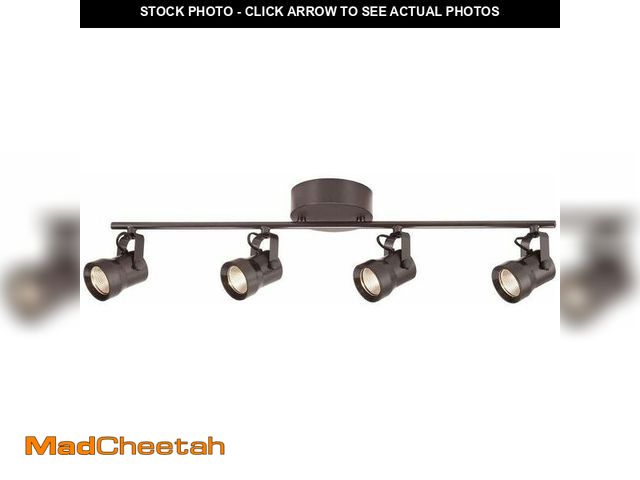 Lot 74-12557295 - Hampton Bay 4-Light Directional Track Lighting Kit Matte Black 26" - UNUSED