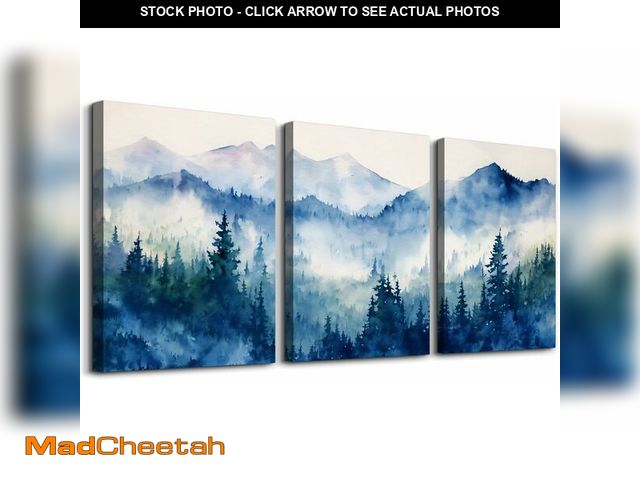 Lot 74-12680763 - SERIMINO Nature Landscape Canvas Wall Art for Living Room, Forest Mountain Canvas Prints Paintings, ...