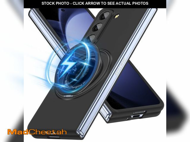 Lot 74-13622184 - AYSZNBLA Magnetic Case for Galaxy Z Fold 5 with Rotatable Stand, Matte PC Case for Women Men Girls B...