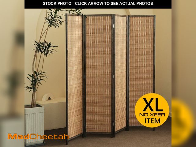 Lot 74-12786285 - Furnnylane 4 Panel Room Divider and Folding Screen Room Divider,Bamboo Room Divider Screen for Room ...