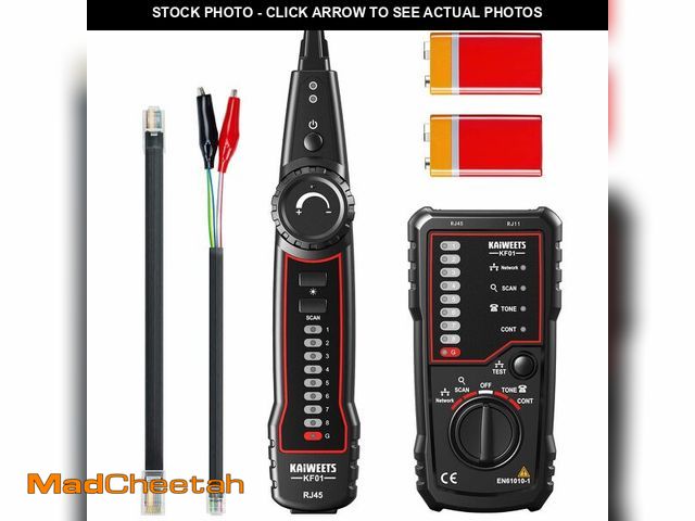 Lot 74-12713566 - KAIWEETS Network Cable Tester, RJ45 RJ11 Wire Tracer Line Finder, Tone Generator and Probe Kit, Cabl...