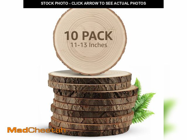 Lot 74-12713588 - KARAVELLA (10 Pack) 11Ã¢â¬â13 Inch Large Wood Slices for Centerpieces Ã¢â¬â Wood Centerpieces ...