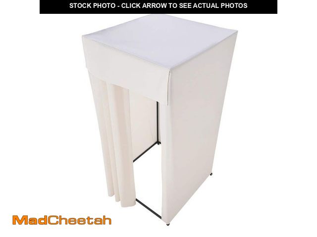 Lot 74-14306563 - SKYSHALO 3.25 ft. x 3.25 ft. Beige Moveable Dressing Room with Curtains, Privacy Space, Casters &amp...