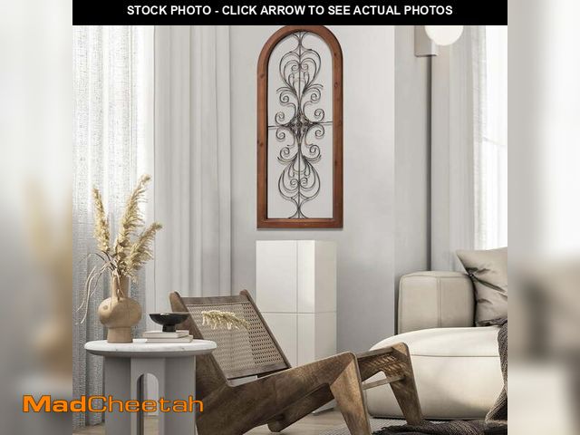 Lot 74-13766164 - Sintosin Metal Wall Art 13x32 inch, Farmhouse Decor Handmade Wrought Iron &amp; Vintage Distressed W...