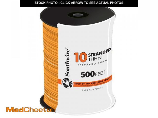 Lot 74-12259464 - 500 ft. 10 Orange Stranded CU THHN Wire - UNUSED