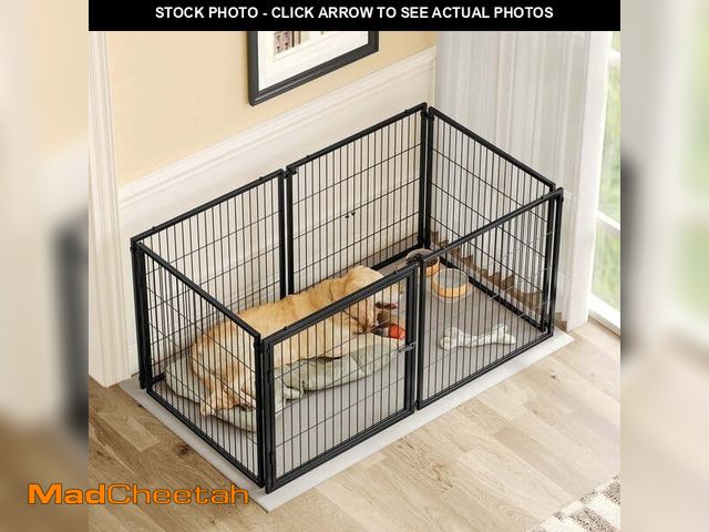 Lot 74-14287374 - Large Dog Cage 64" Dog Kennel for Medium Dogs Puppy Dog Playpen with Top, Pet Cage, Indoor, Black.63...