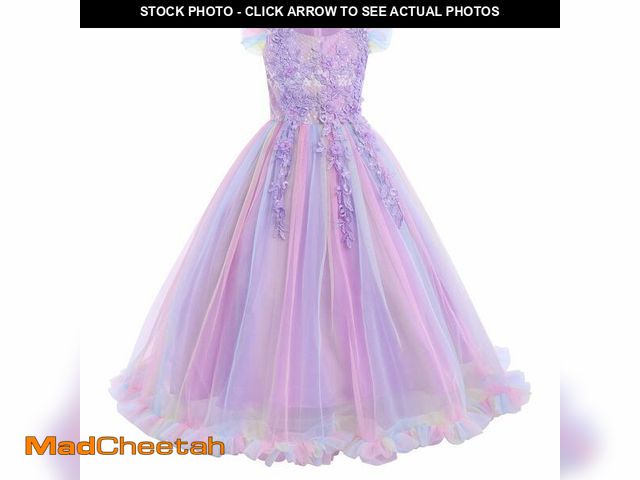 Lot 74-12699775 - Daddy Daughter Dance Dress Toddler Kids Princess Rainbow Tulle Birthday Party Flower Girl Wedding Pa...