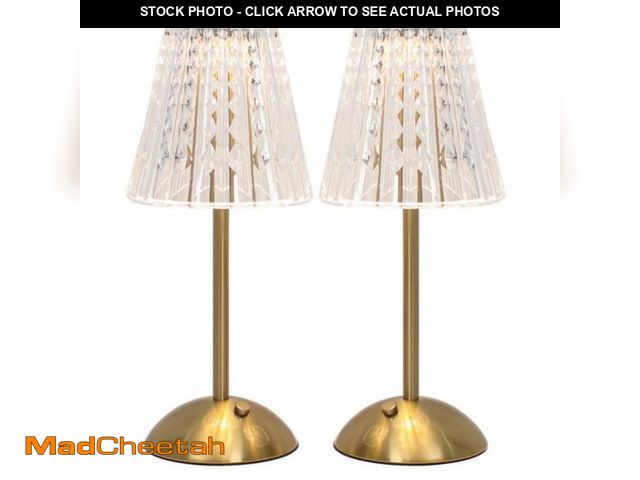 Lot 74-12305271 - Crystal Table Lamp,3600mAh Rechargeable Cordless Lamp, Battery Operated Touch Light with 3 Color Mod...