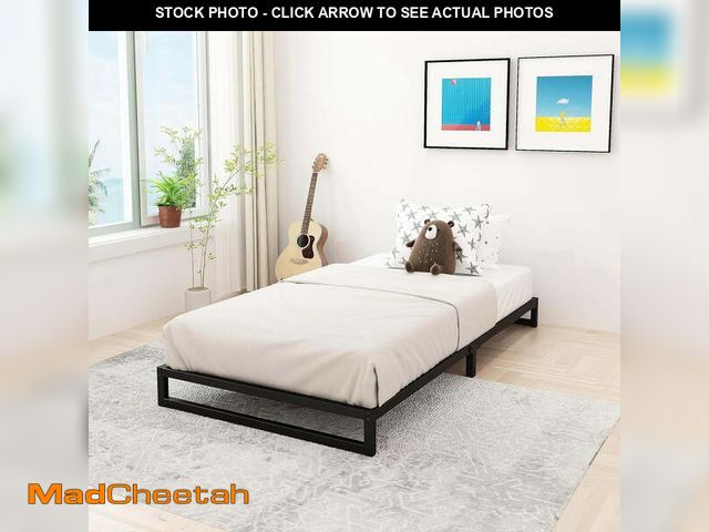 Lot 74-12670122 - (MISSING HARDWARE) Lutown-Teen 6 inch Twin XL Bed Frames Heavy Duty Sturdy Metal Platform Bed Frame ...