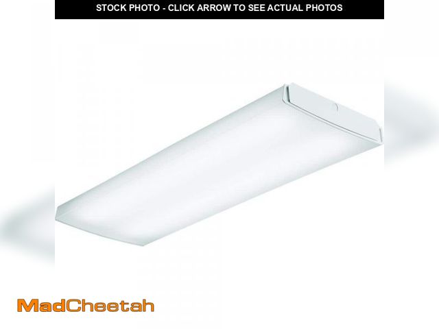Lot 74-12495822 - Lithonia Lighting LBL 4 ft. 7000 Lumens Integrated LED Dimmable White Wraparound Light, 4000K - UNUS...