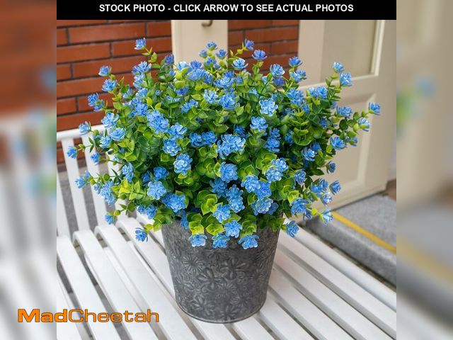 Lot 74-13631436 - VDVST Artificial Flowers for Outdoors, 12 Bundles UV Resistant Artificial Outdoor Flowers, Not-Fadin...