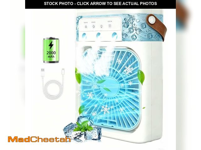 Lot 74-14063595 - Portable Air Conditioners, 2000mAh Rechargeable Mini Air Cooler Fans, 500ML Personal Portable AC Uni...