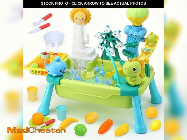Lot 74-14428132 - Kids Electric Play Kitchen Sink with Running Water, Fishing Toys for Kids - UNUSED