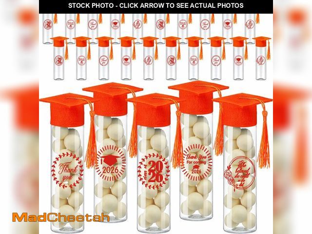 Lot 74-14065278 - Teenyyou 25 Pcs Graduation Candy Tubes 2026 Graduation Party Favors Candy Boxes Plastic Grad Cap Jar...