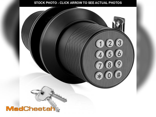 Lot 74-12049132 - FITNATE Door Knob with Keypad,Digital Door Lock for Keyless Entry,Electronic Door Lock with Spare Ke...