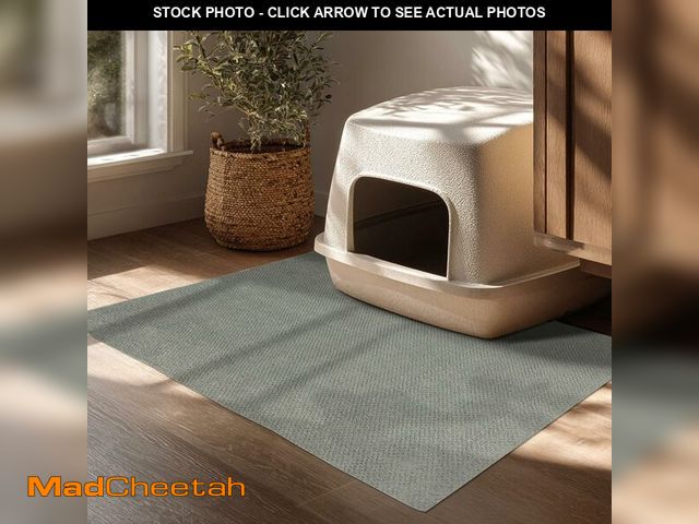 Lot 74-14067472 - Mohawk Home Litter Box Moisture Barrier Mat Utility Solid Gray 3' X 5' Other Perfect for Kitchen, Li...