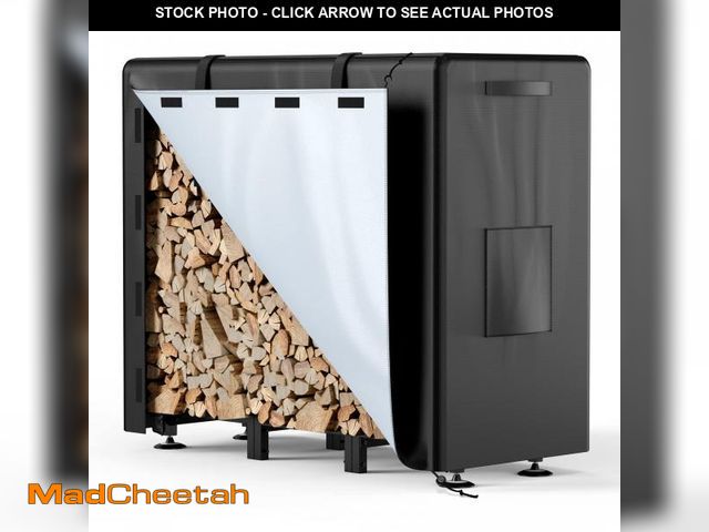 Lot 74-12538194 - Brightown Firewood Rack Outdoor with Cover, 4FT Indoor Wood Rack for Firewood, Waterproof Fire Wood ...