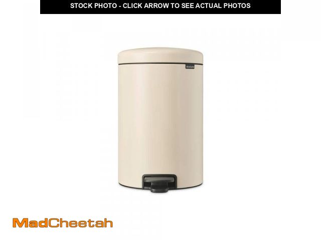 Lot 74-12491642 - Brabantia NewIcon 5.3 Gal. (20 l) Soft Beige Step On Trash Can - UNUSED
